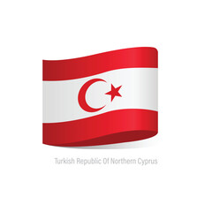 Flag Of The Turkish Republic Of Northern Cyprus Vector Design.