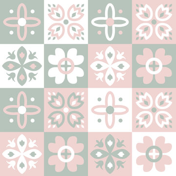 Seamless decorative vector patterns set