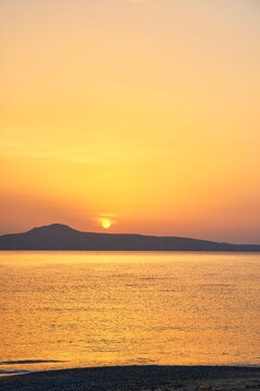 sunset over the sea