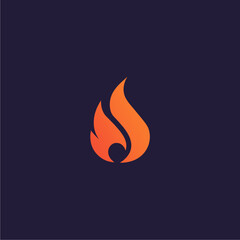 Stylized Flame Icon