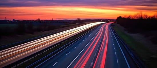 Fast moving traffic drives