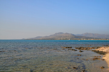view of the sea from the beach in Elafonisos