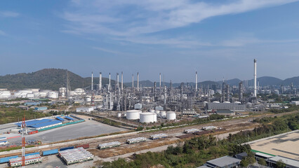 Oil refinery industry - factory - petrochemical plant