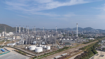 Oil refinery industry - factory - petrochemical plant