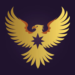Majestic Eagle Logo Design Illustration Representing Strength and Freedom  

