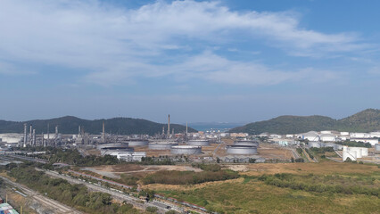 Oil refinery industry - factory - petrochemical plant