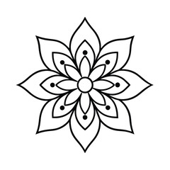 black and white lotus flower