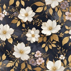 Gemstone inspired florals with metallic gold