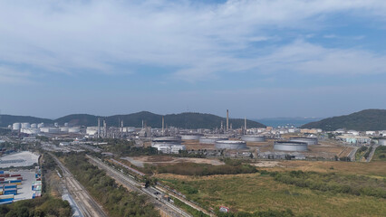 Oil refinery industry - factory - petrochemical plant