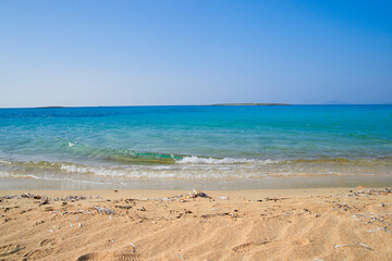 Beach and clean water on Elafonisos island