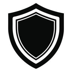 shield shape silhouette vector, protect shield security icons design, abstract emblem symbol illustration, 
black and white shield logo, modern safety guard graphic  