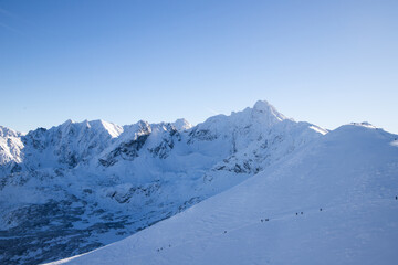 kasprowy Wierch and the surrounding area in winter, Tatra mountains, Poland