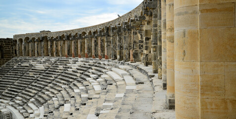 Fototapeta premium Aspendos Ancient City in Antalya, Turkey.