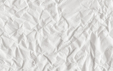 Obraz premium Crinkled white paper texture fills the entire background.