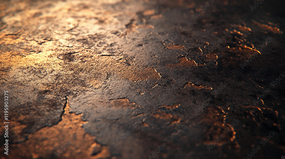 Poster surface displaying scratches and aging with a rugged texture and warm tones. generative ai