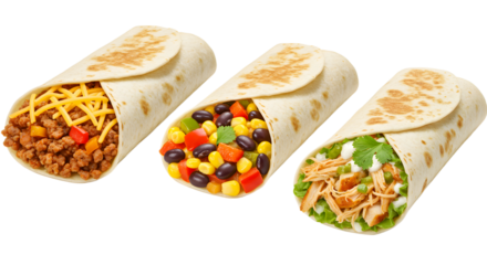 chicken wrap isolated,  Tacos PNG, Fast Food PNG, Transparent Background