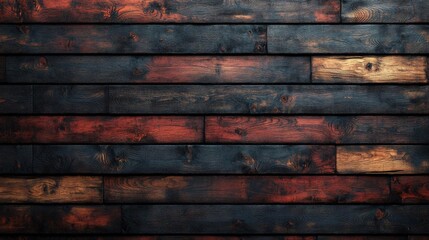 Dark Rustic Wooden Planks Texture Background