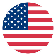 Circle USA Flag United States of America