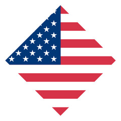 Rhombus USA Flag United States of America