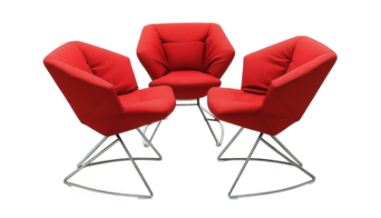 Modern Red Rocking Chairs Meeting Room Furniture Interior Design