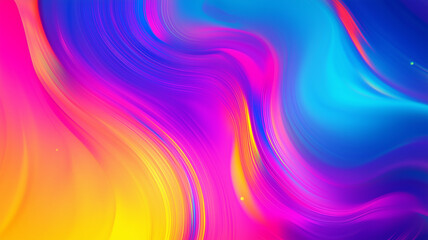 Obraz premium Bright abstract background. Rainbow gradient horizontal poster. Digital illustration. AI artwork.