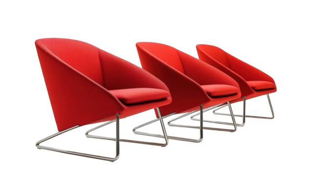 Modern Red Chairs Stylish Lounge Seating Contemporary Furniture