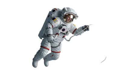 an astronaut in space suit png, astronaut isolated on transparent background, space walk