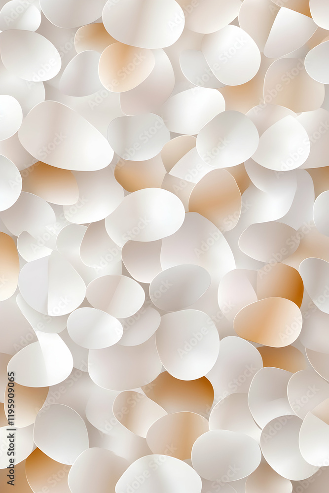 Aufkleber abstract background of overlapping white and peach pebbles. ideal for website design or print media
