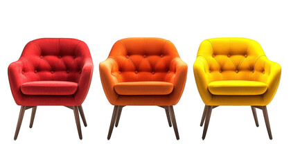 Colorful Armchairs Modern Furniture Home Decor Red Orange Yellow