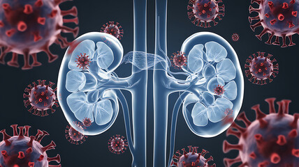 COVID-19 Virus Attacking Human Kidneys