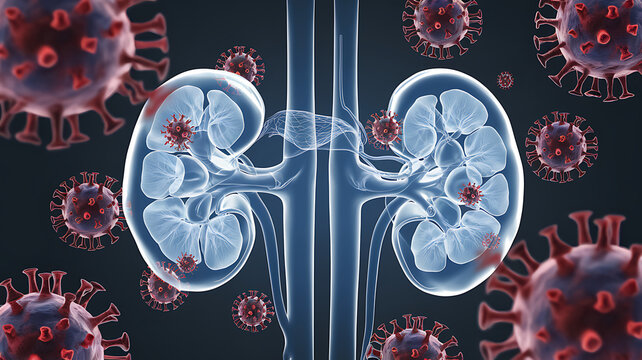 COVID-19 Virus Attacking Human Kidneys