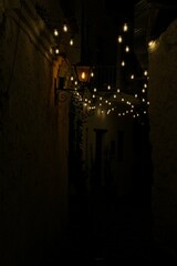 Un camino iluminado por luces tenues que te dirigen a un lugar inesperado.