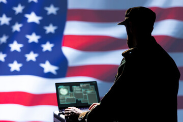 USA CIA agency using mass propaganda tools on laptop to influence population, engaging in...