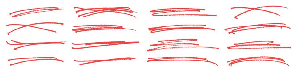 Hand drawn Red brush stroke underline, Hand drawn vector scribble brush strokes. vector illustration. eps 10