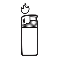 black and white image, vector, regular lighters
