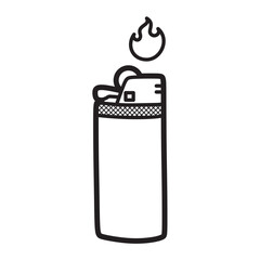 black and white image, vector, simple lighters