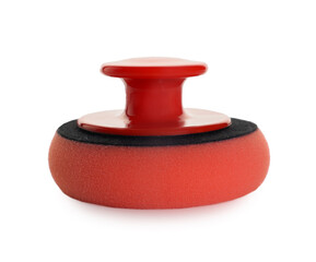 One orbital polisher pad isolated on white