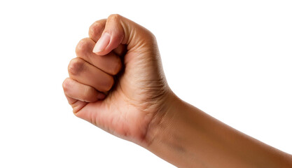 la mano apretada un puño