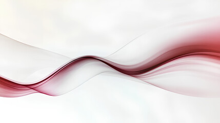 Naklejka premium Abstract red wave flowing on white background.