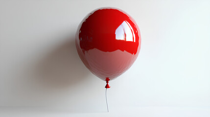 Red balloon on a gray background