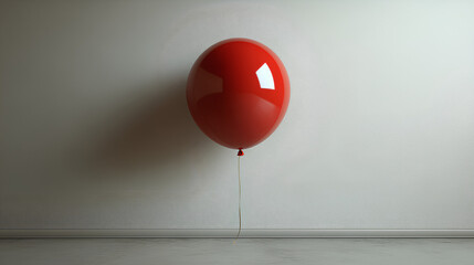 Red balloon on a gray background