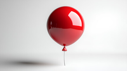 Red balloon on a gray background
