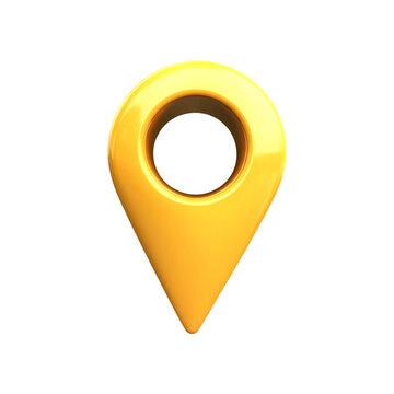 recommend clip art: 3d Yellow Location Pin Icon
