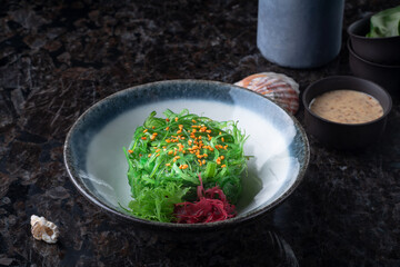 Seaweed Salad with Sesame Seeds and Dressing