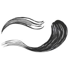 Black Brush Stroke Shape isolated on background for Artistic Designs

