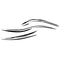 Black Brush Stroke Shape isolated on background for Artistic Designs

