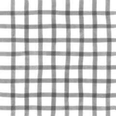 Black Plaid Gingham Hand Drawn Background Pattern Overlay