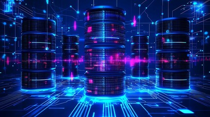 Obraz premium Abstract connection technologies background illustrating modern digital networking