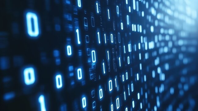 Abstract Digital Binary Code Background