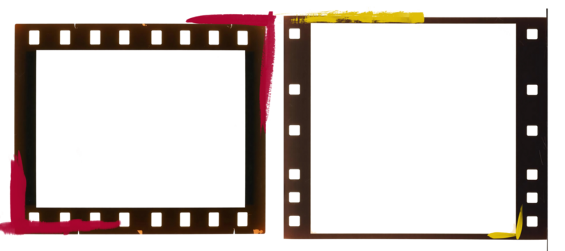 Medium format color film frame. Blank large format blank film negative or picture frame, free photo space.	